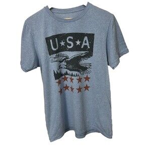 American Eagle Sonoma Men's Size M Blue Good For Life USA Crew Neck T Shirt
